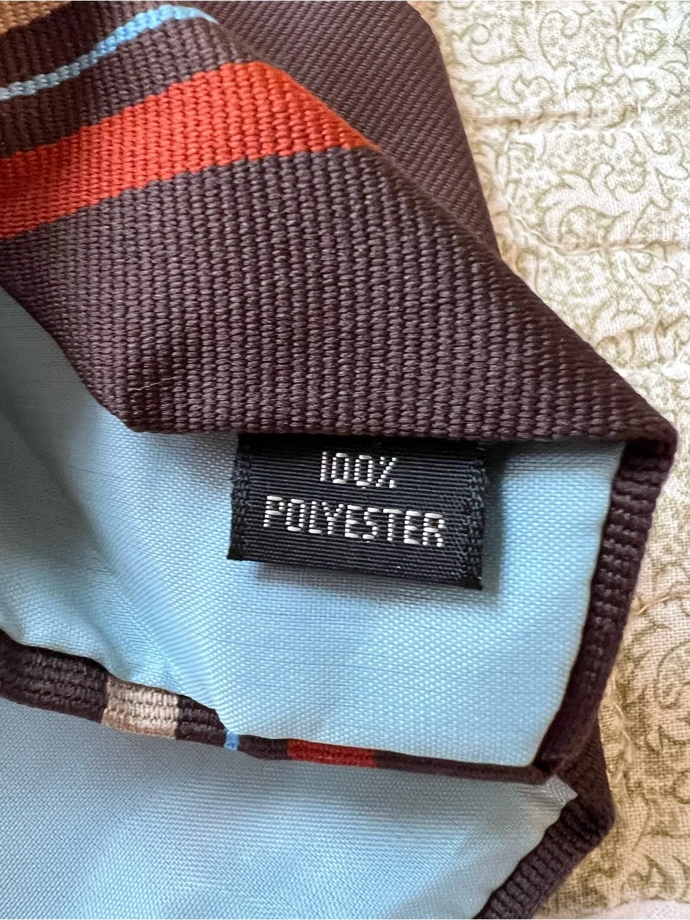 Vintage Men's Tie Lot 2pc Tergal Crest Striped Ram Tie Makers Teal Blue